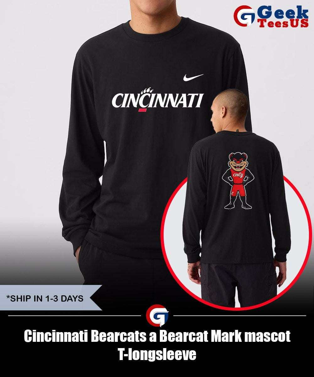 Cincinnati Bearcats a Bearcat Mark mascot T-shirt