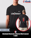 Cincinnati Bearcats a Bearcat Mark mascot T-shirt