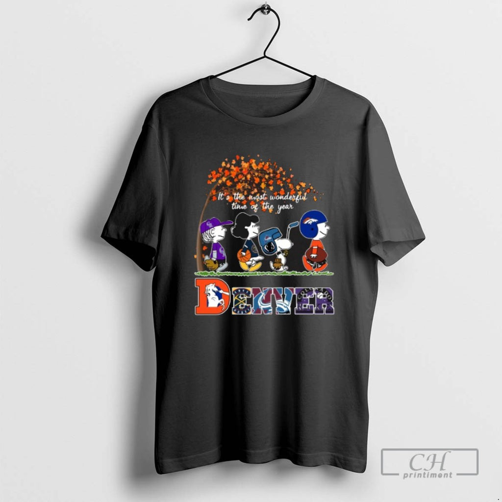 Classic 2025 Peanuts Characters Denver Sports Teams It S The Most Wonderful Time Of The