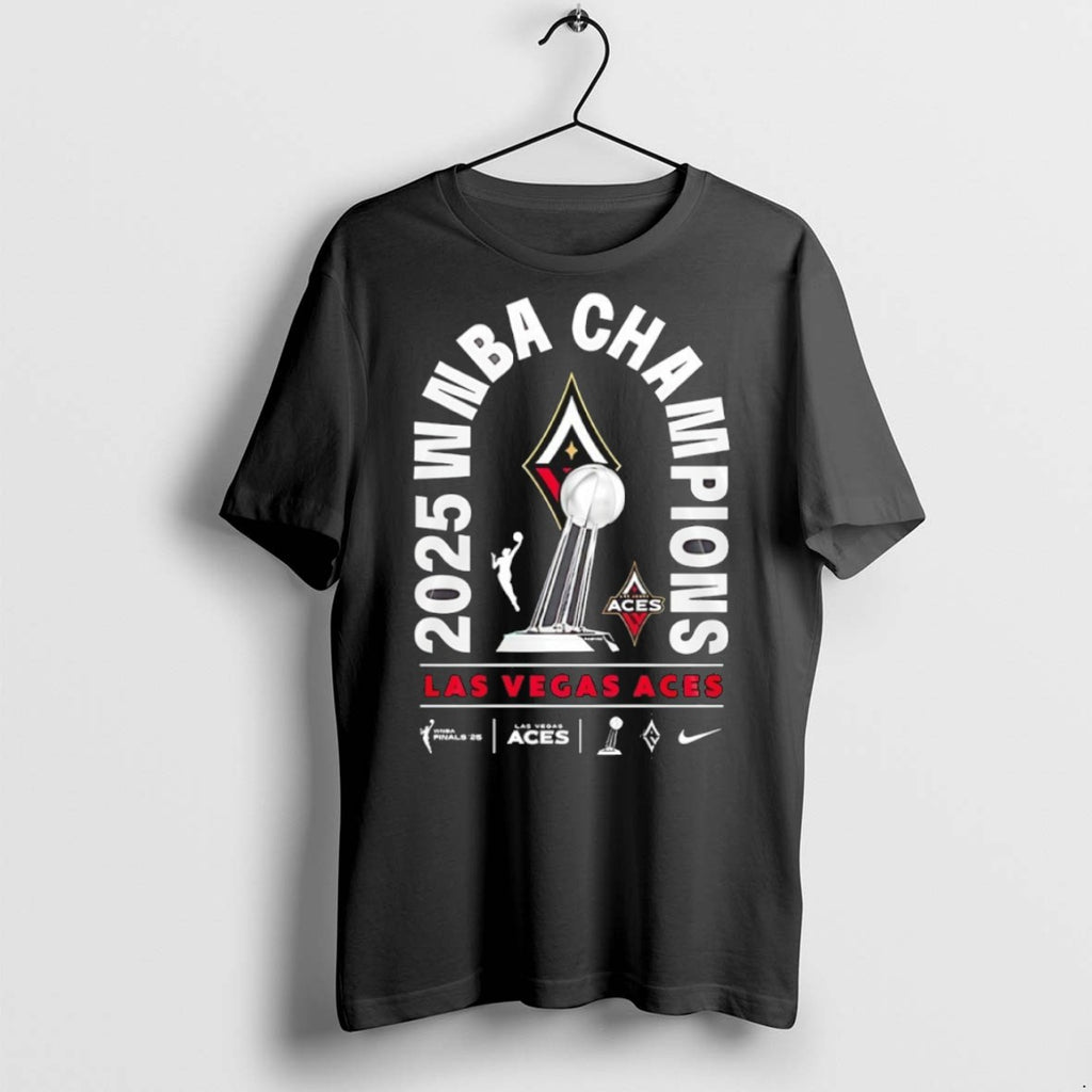 Classic 2025 Wnba Champions Las Vegas Aces Trophy T Shirts