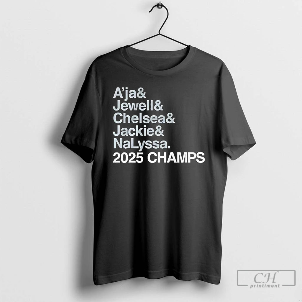 Classic Aja Jewell Chelsea Jackie Nalyssa Las Vegas Aces 2025 Wnba Champs Ornaments T Shirts