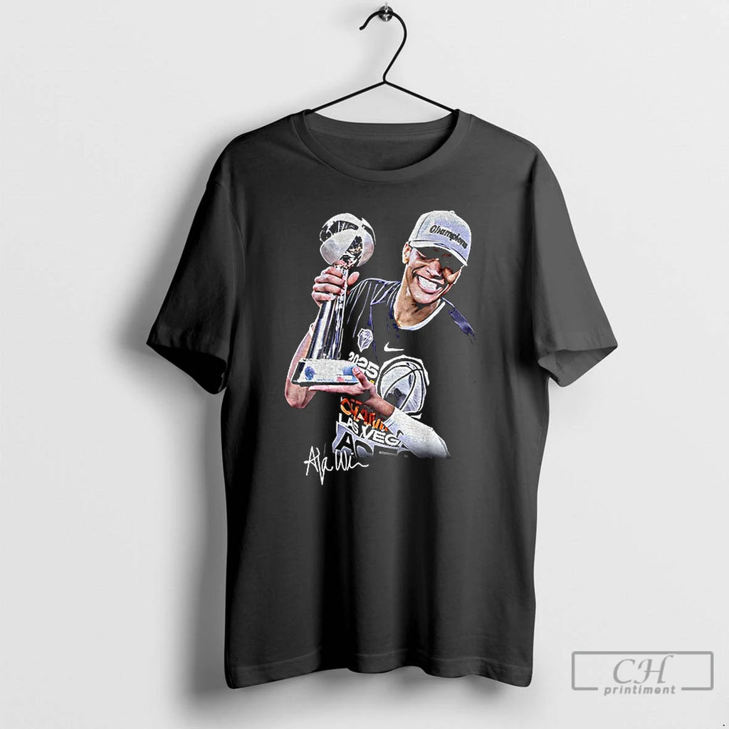 Classic Aja Wilson Finals Mvp Las Vegas Aces Wnba Basketball 2025 Signature T Shirts