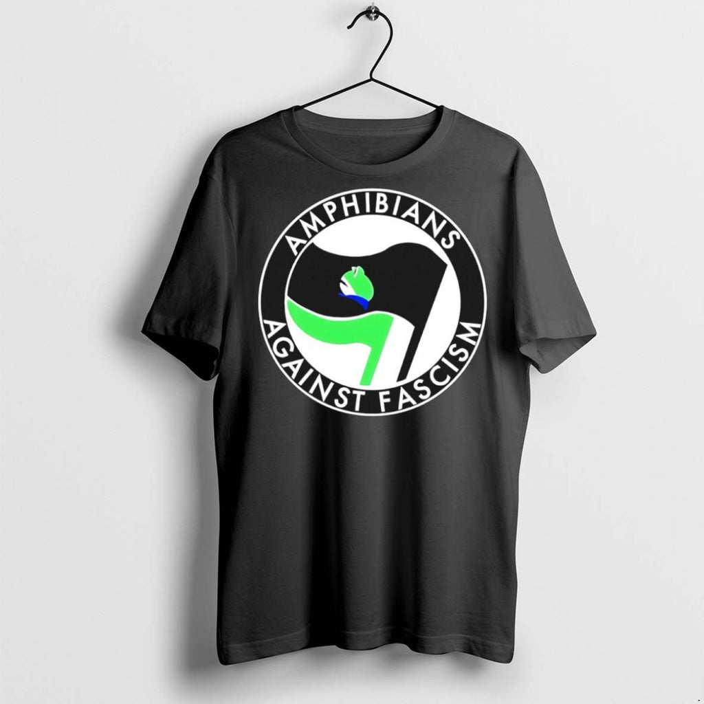 Classic Antifa Amphibians Against Fascism Portland Frog Logo T Shirts