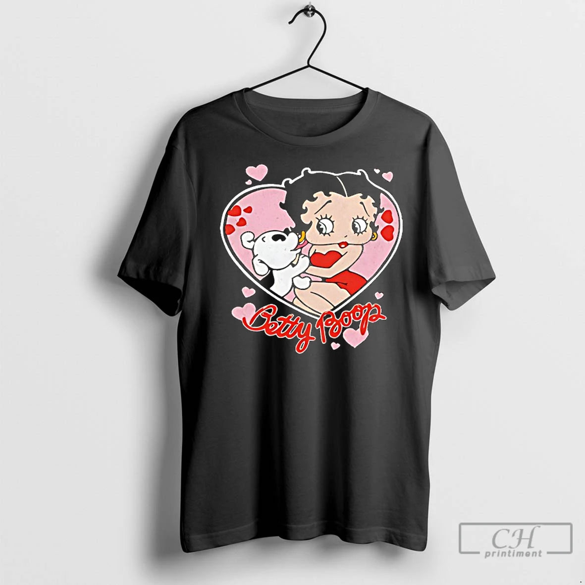Classic Bettyboop With Dog In Heart