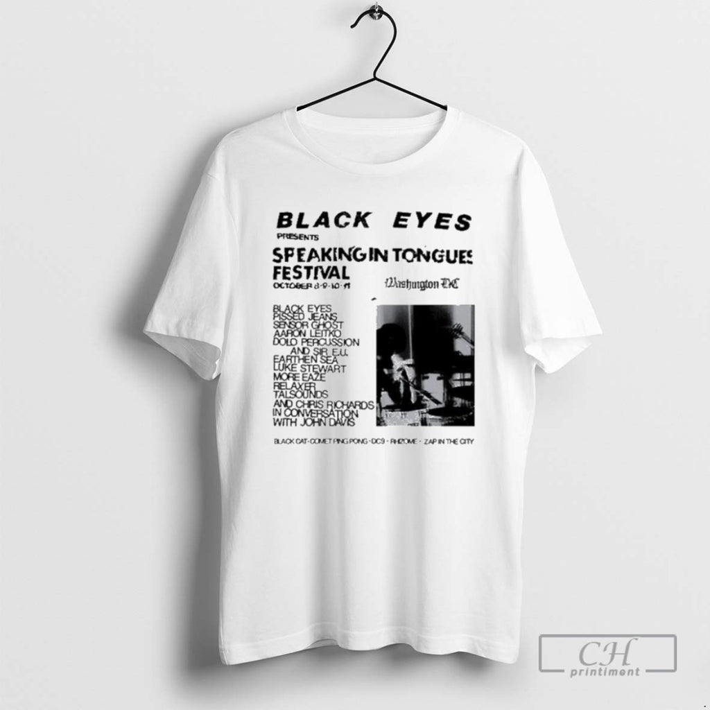 Classic Black Eyes Dischord Speaking In Tongues Festival 2025 T Shirts