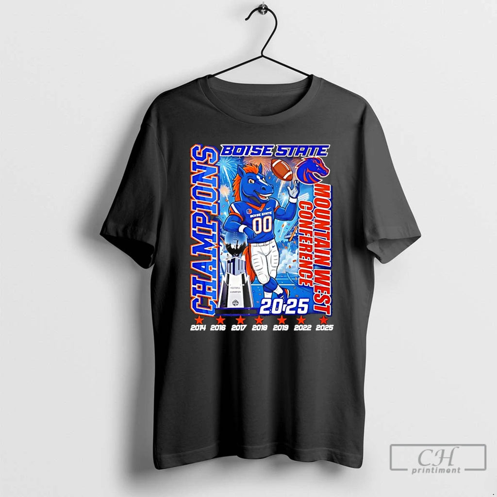 Classic Boise State Football 2025 Mountain West Conference Champions 7 Time