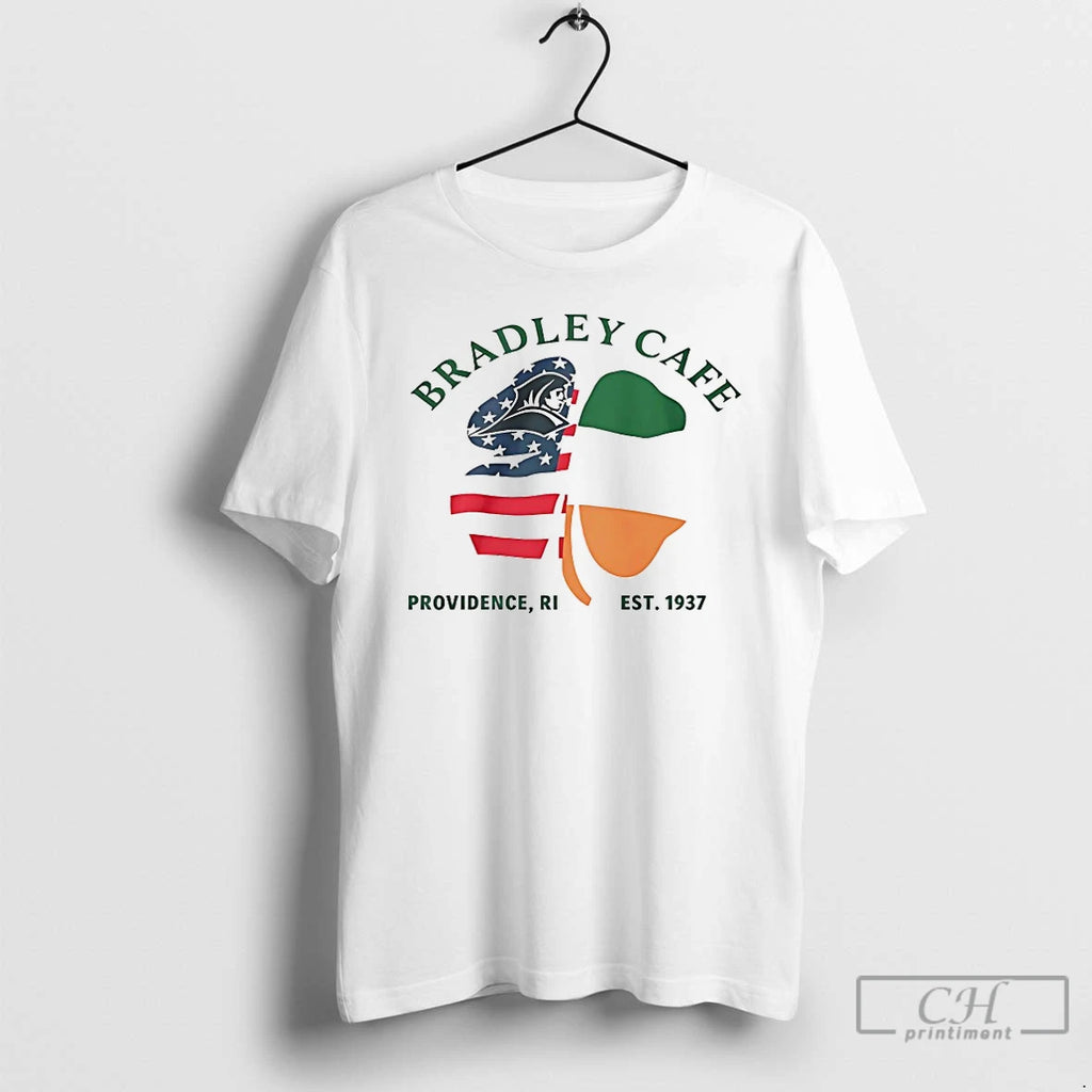 Classic Bradley Cafe Providence Ri Est 1937 Shamrock Usa Ireland Flag