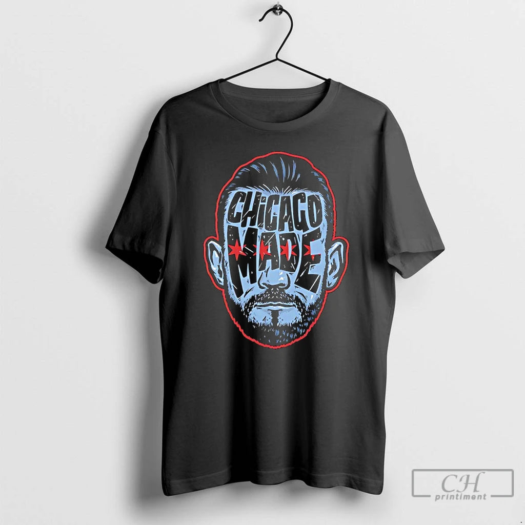 Classic Cm Punk Chicago Made Big Face Silhouette