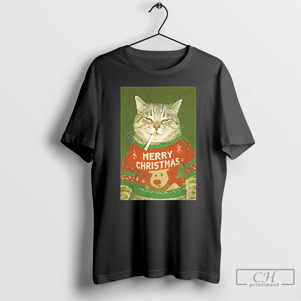 Classic Cat Cigarette Merry Christmas 2025