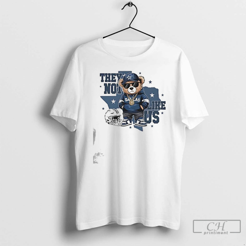 Classic Dallas Cowboys Mascot Fan They Not Like Us Map T Shirts