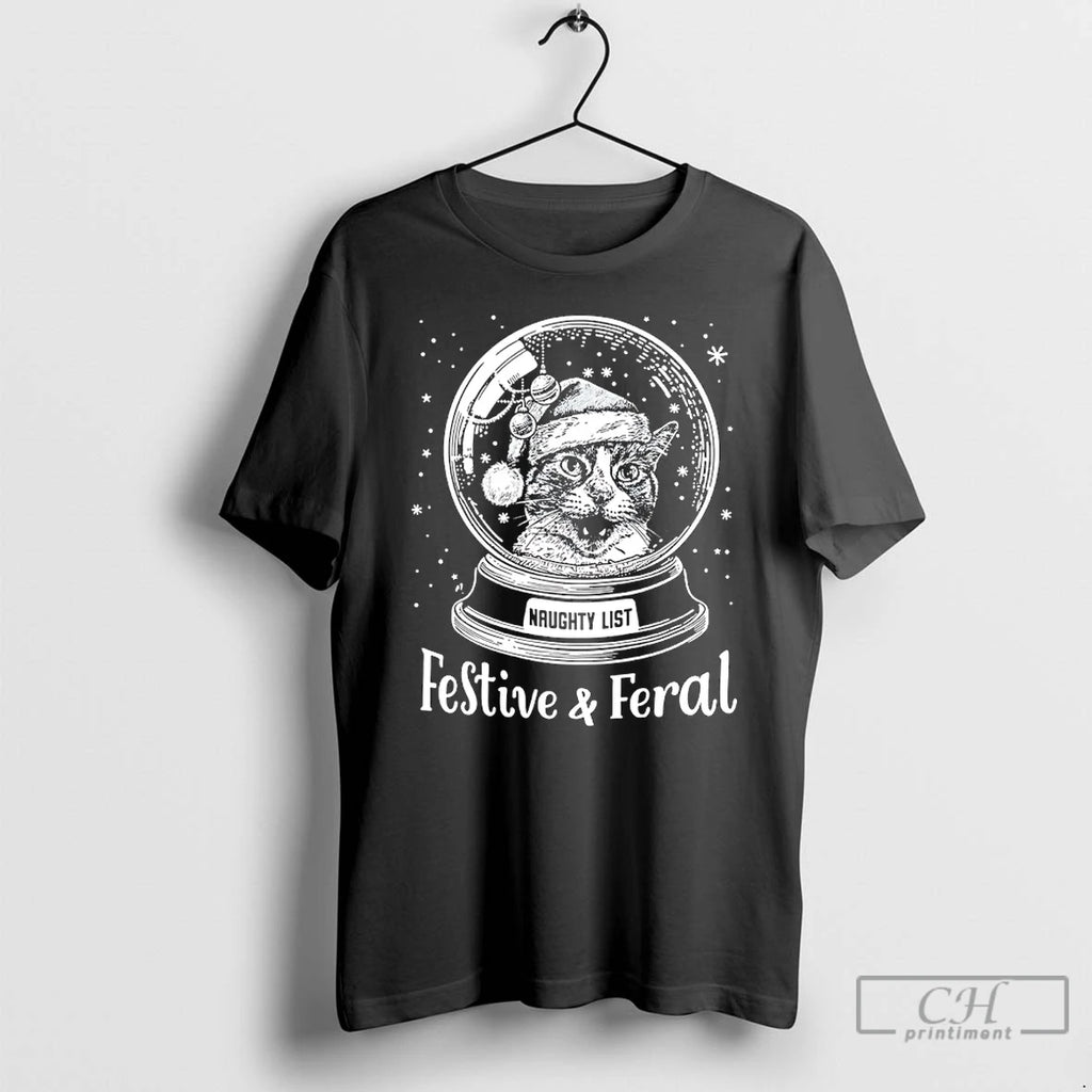 Classic Festive And Feral Cat Naughty List