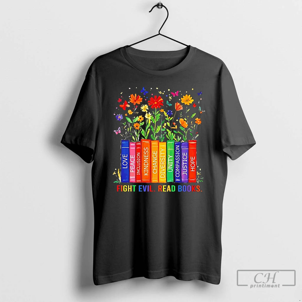 Classic Fight Evil Read Books T Shirts