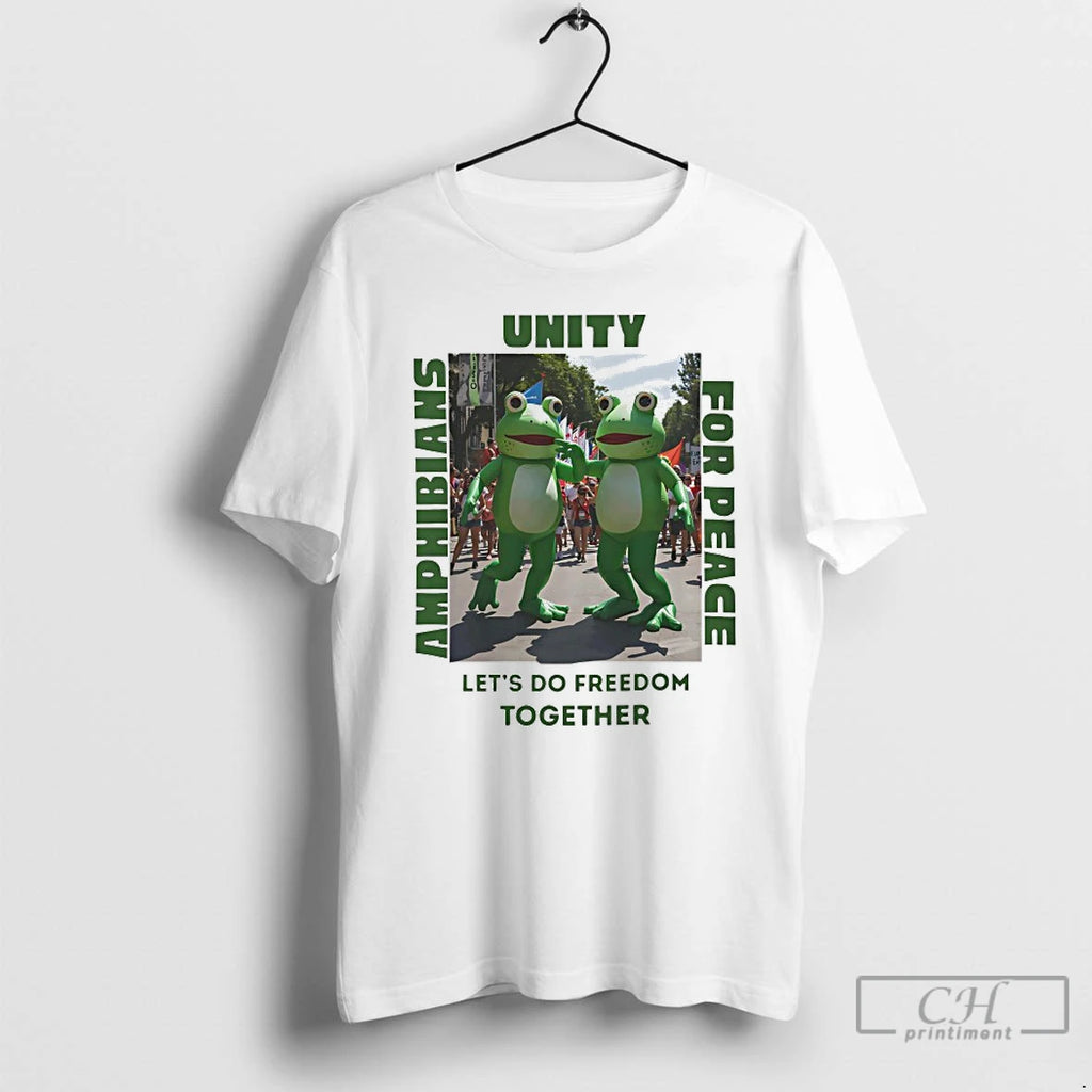 Classic Frog Amphibians Unity For Peace Lets Do Freedom Together