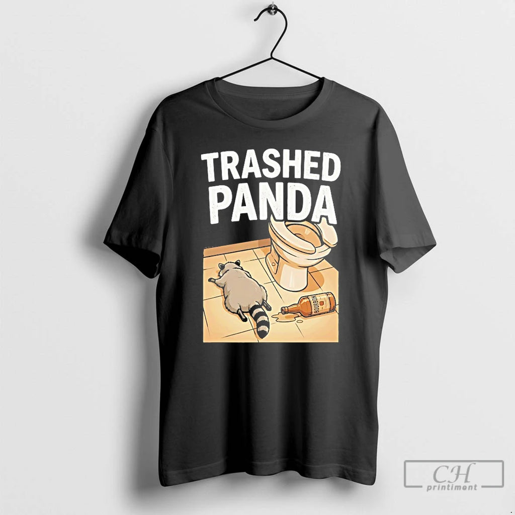 Classic Funny Trashed Panda Drunk Raccoon