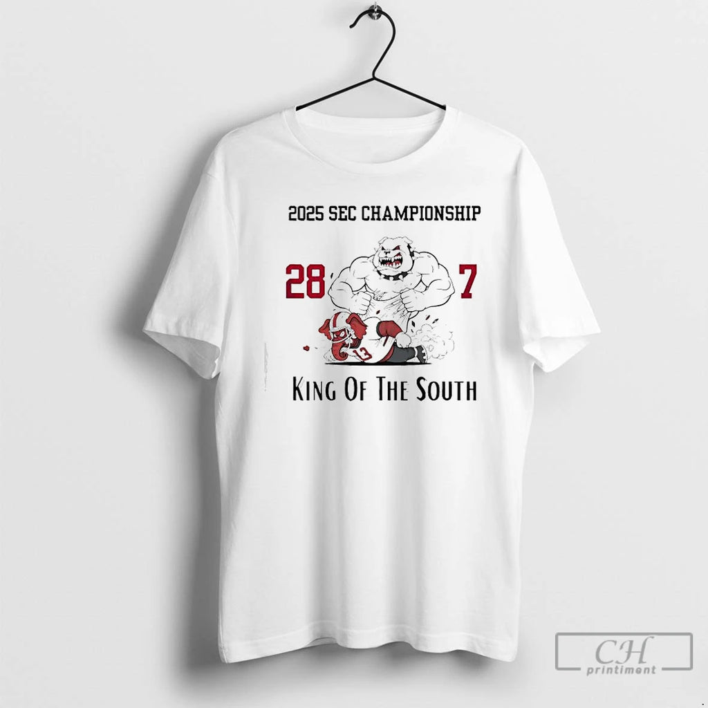 Classic Georgia Bulldogs 2025 Sec Conference Championship 28 7 King Of The South T Shirts