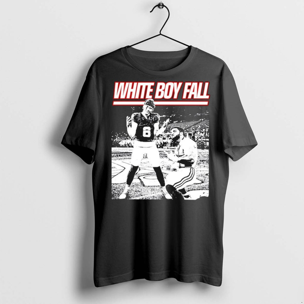 Classic Giants Jaxson Dart And Cam Skattebo White Boy Fall T Shirts