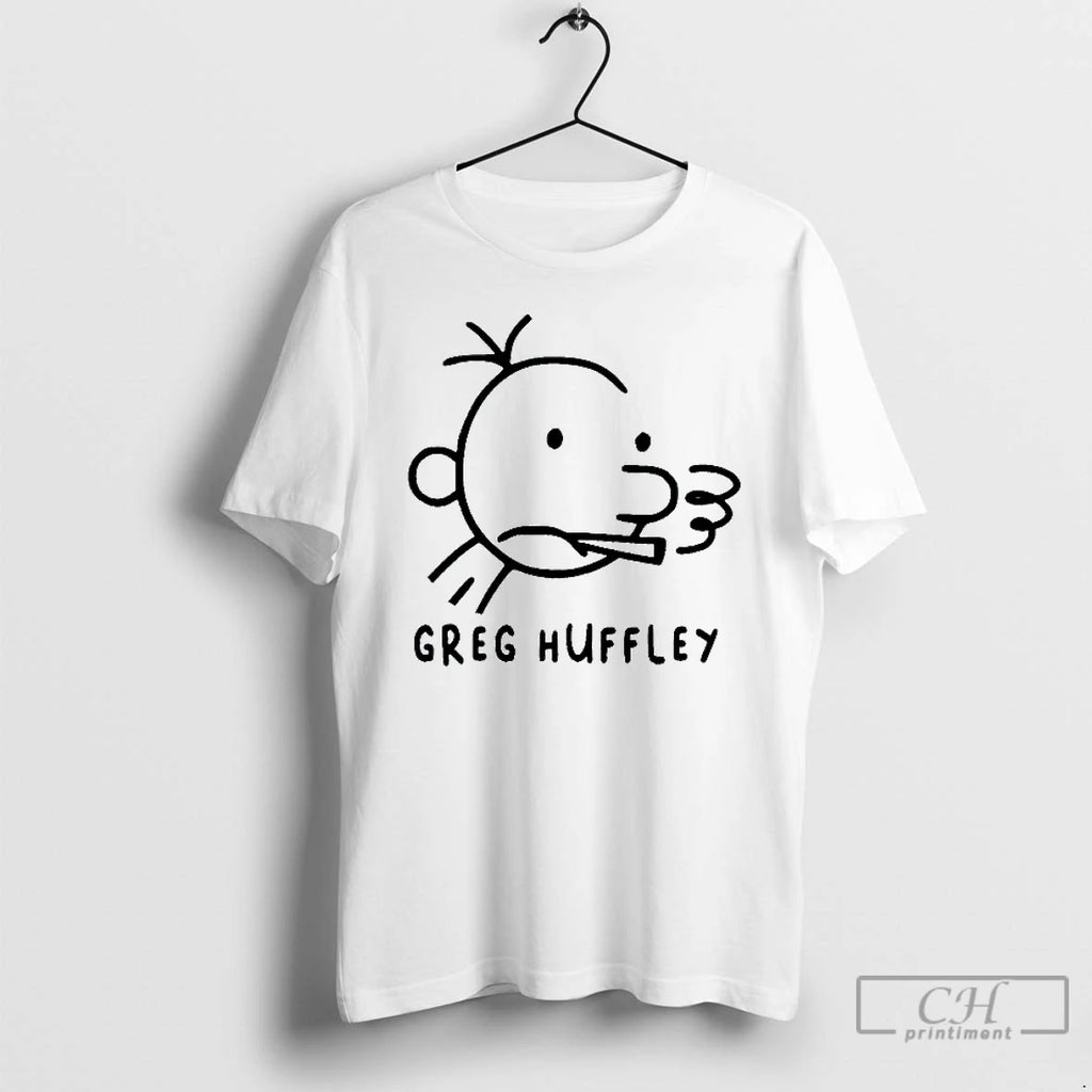 Classic Greg Huffley Rigarette Mens White Tee T Shirts