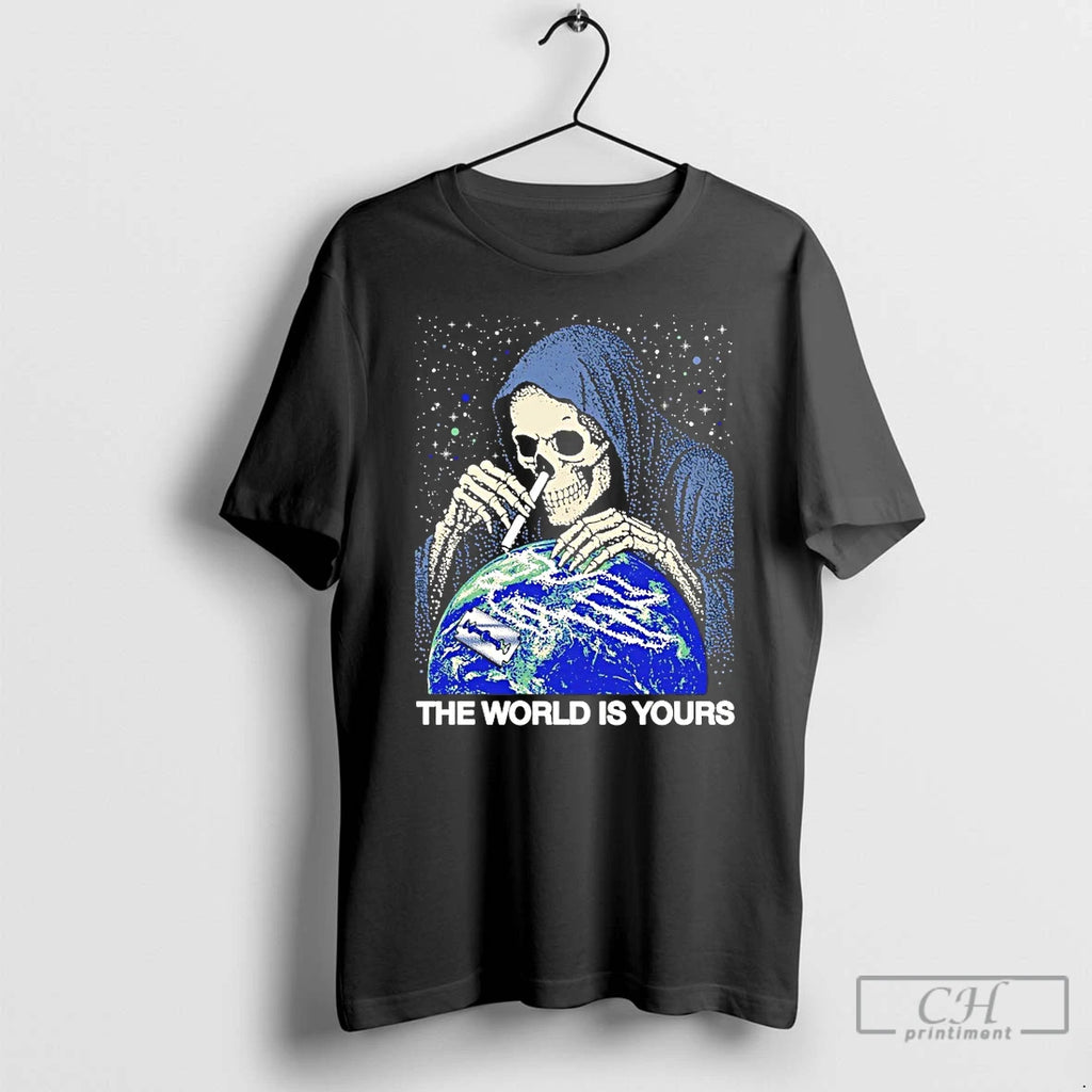 Classic Grim Reaper The World Is Yours T Shirts