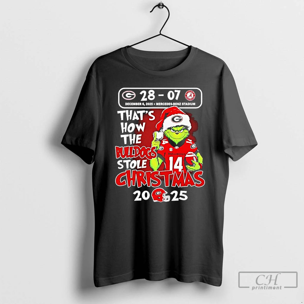 Classic Grinch Georgia Bulldogs Champions That How The Bulldogs Stole Christmas 2025 28 7