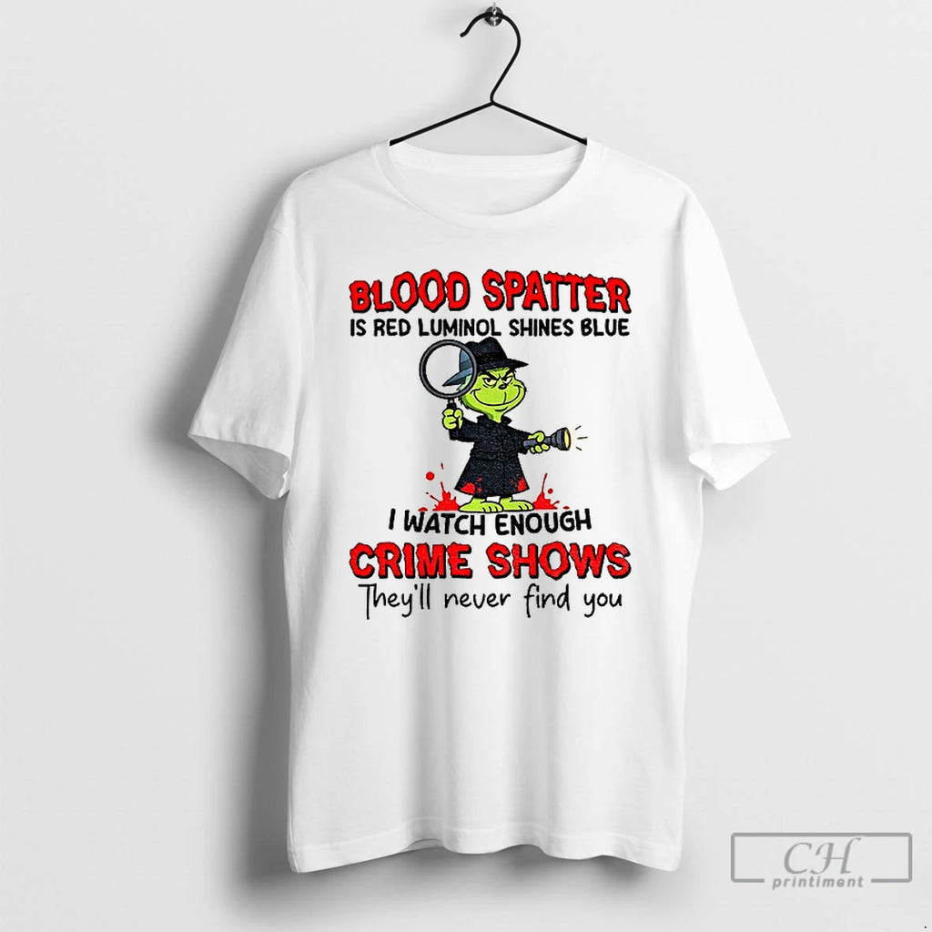 Classic Grinch Blood Spatter Is Red Luminol Shines Blue I Watch Enough Crime Shows Theyll