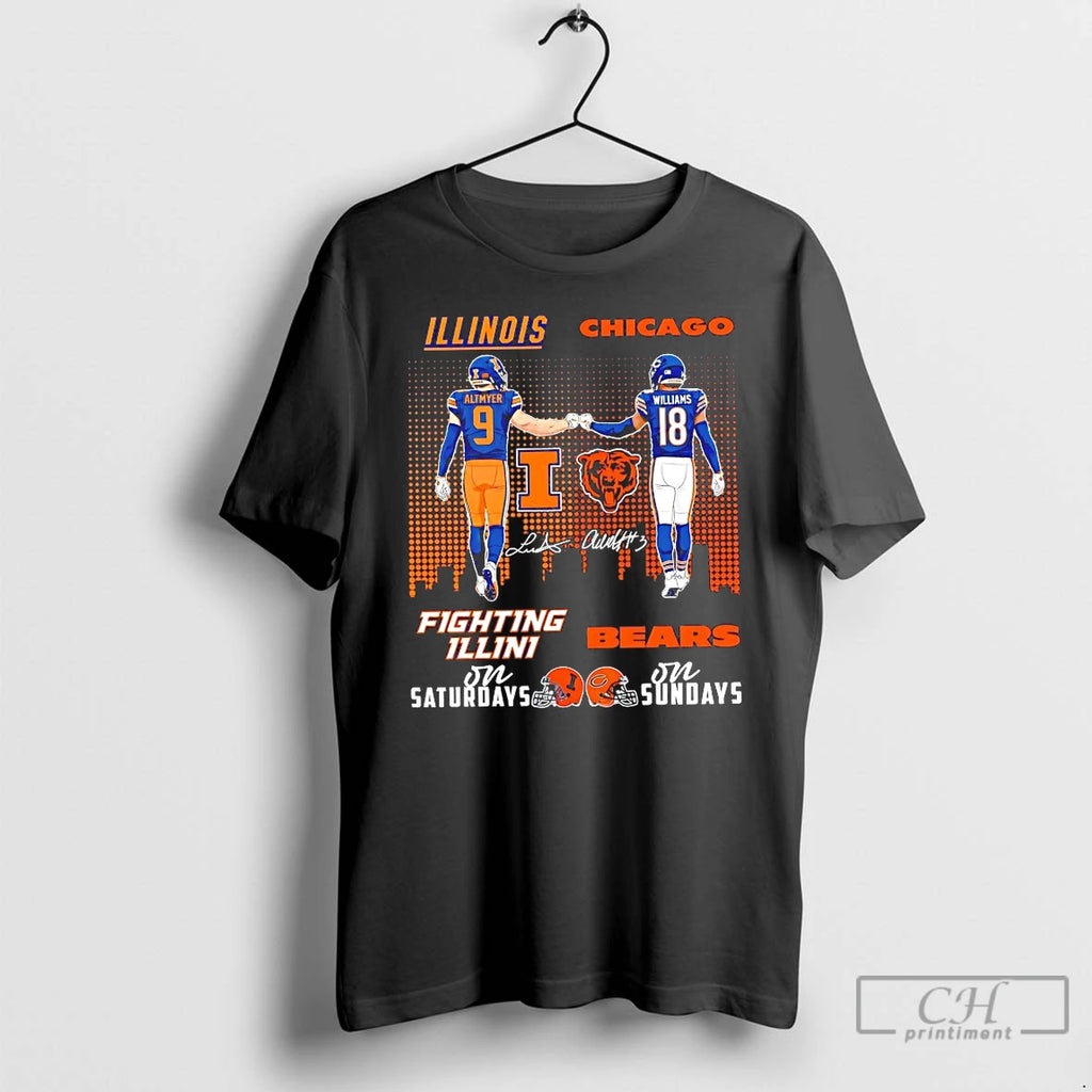 Classic Illinois Chicago Fighting Illini Bears Football Saturday Sunday
