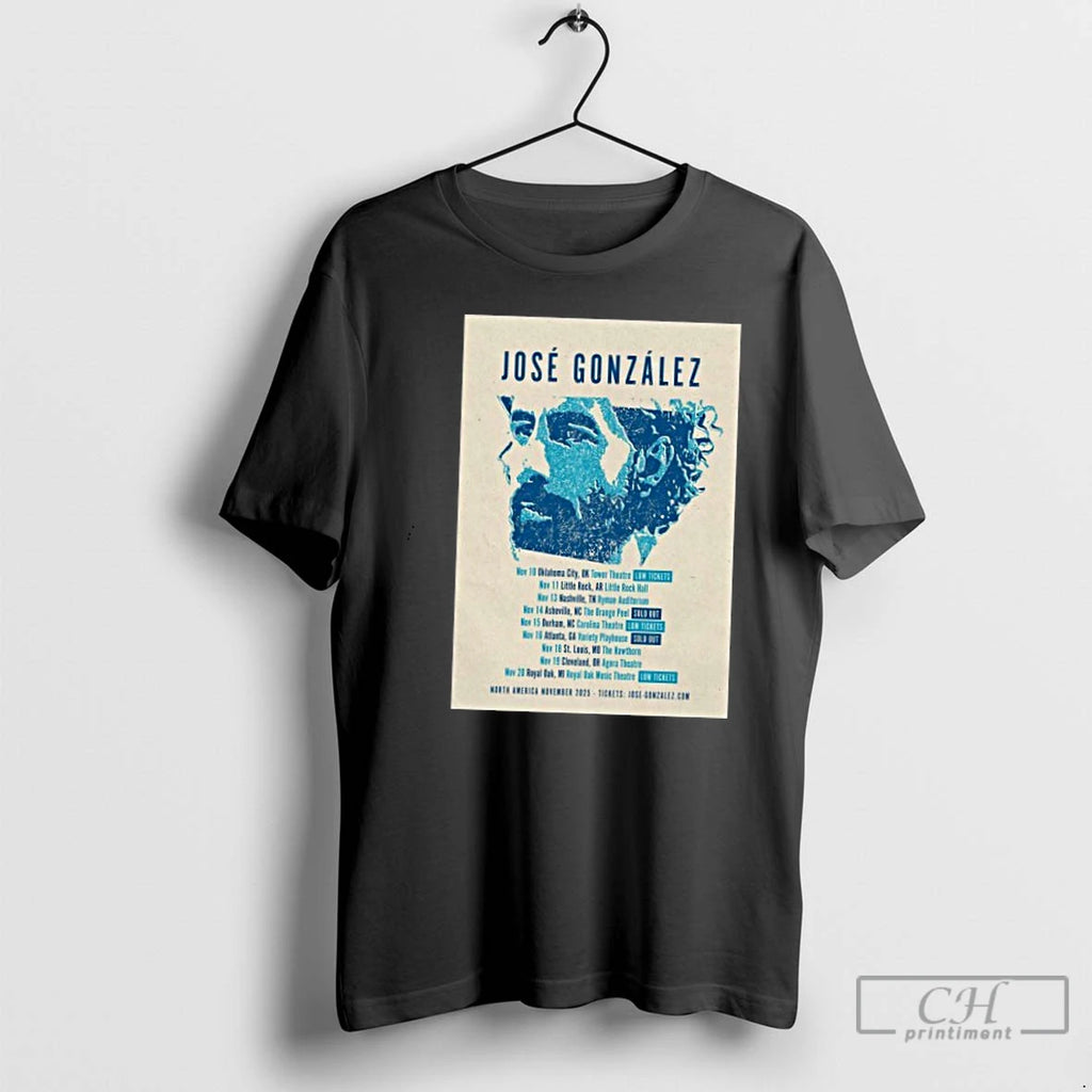 Classic Jose Gonzalez North America Tour November 2025 T Shirts