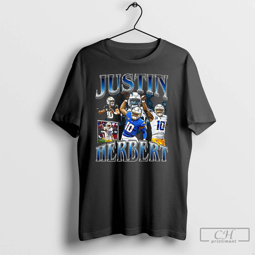 Classic Justin Herbert Los Angeles Chargers Football Player Collage Vintage T Shirts