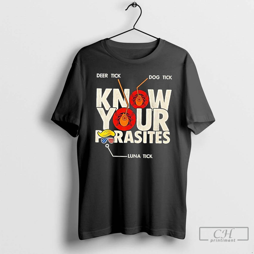 Classic Know Your Parasites Anti Trump Meme Trump Parody Tick Resist T Shirts