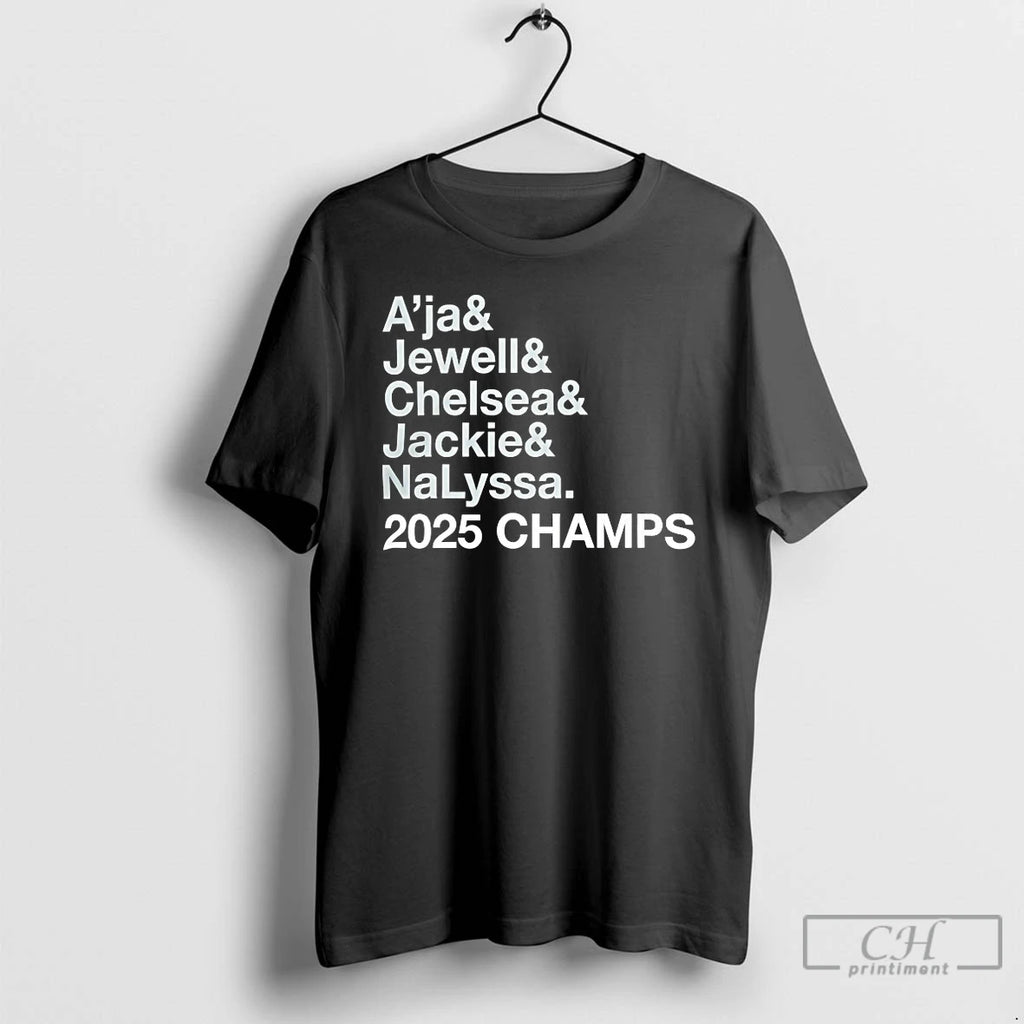 Classic Las Vegas Aces Aja Jewell Chelsea Jackie Nalyssa 2025 Champs T Shirts