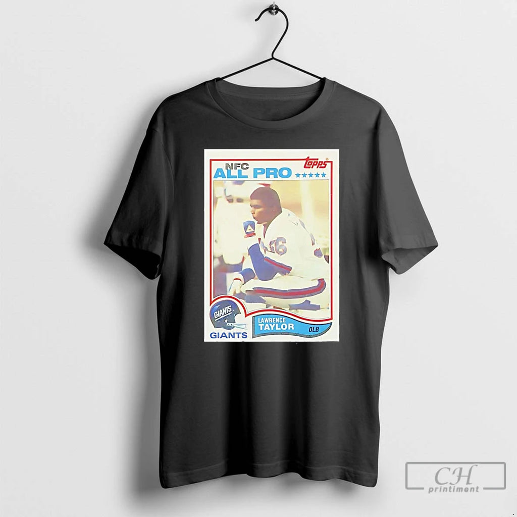 Classic Lawrence Taylor Nfc All Pro New York Giants T Shirts