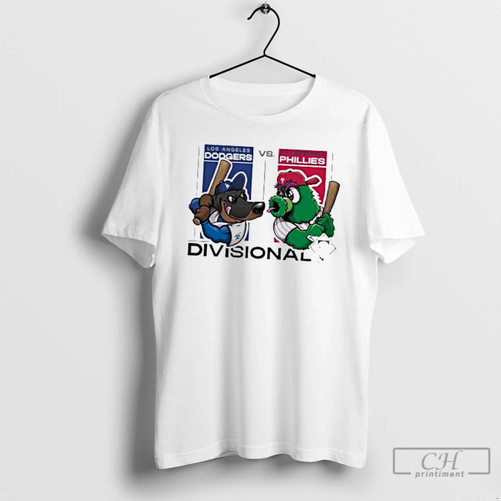 Classic Los Angeles Dodgers Vs Philadelphia Phillies 2025 Alds Mascot Matchup Mlb Merchandise T Shirts
