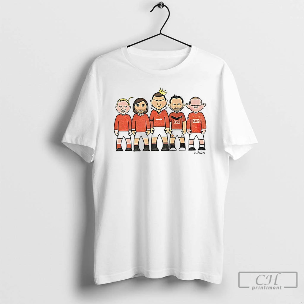Classic Manchester Legends Caricature Football Fan
