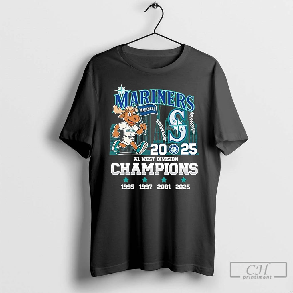 Classic Mariners Mascot Parade Al West Champions T Shirts