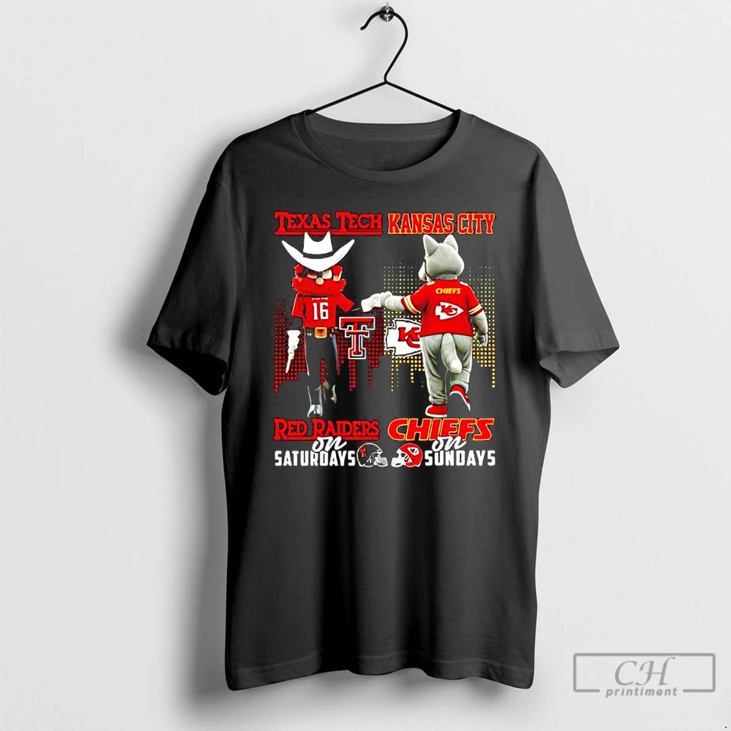 Classic Mascot Of Texas Tech Red Raiders On Saturdays And Kansas City Chiefs On Sundays