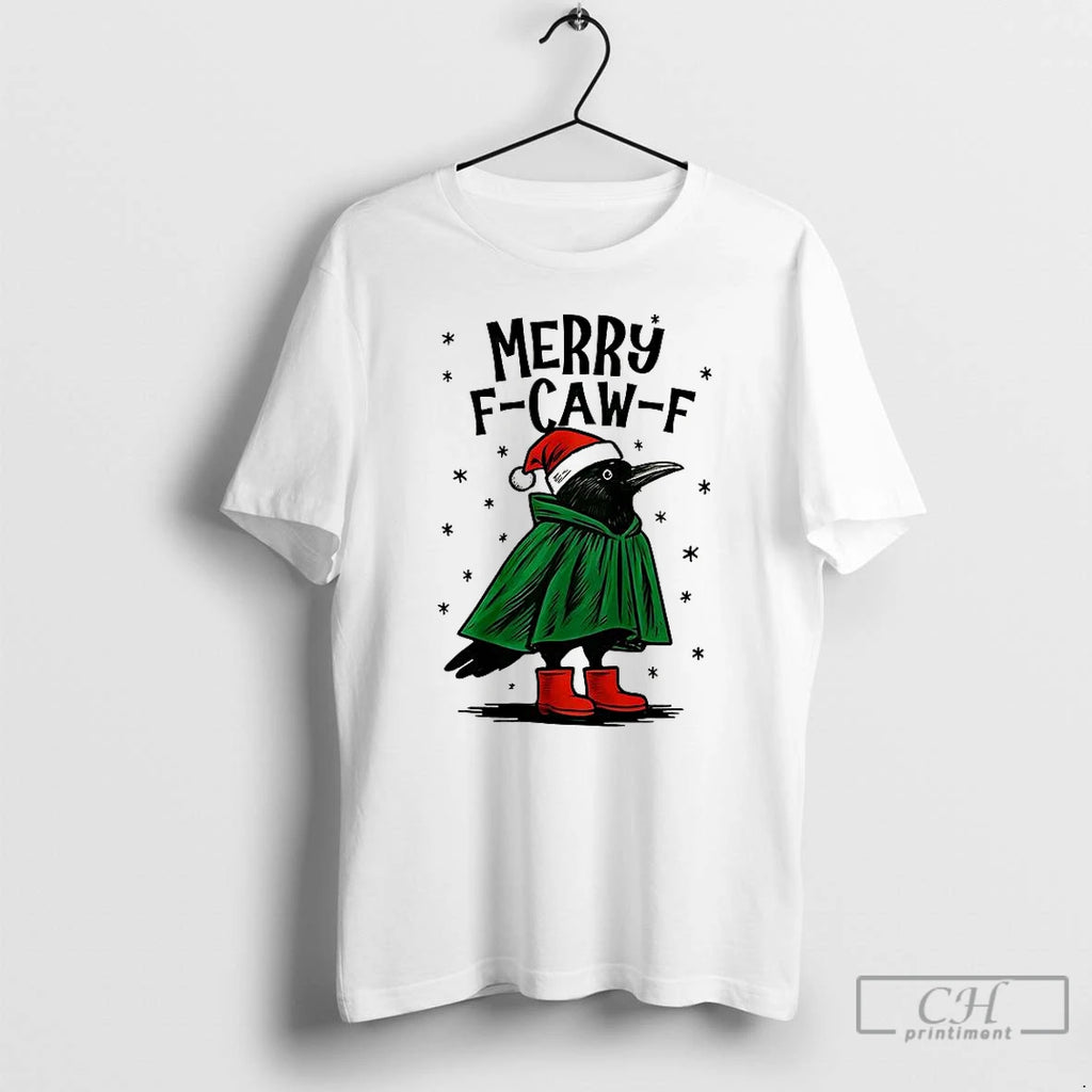 Classic Merry F Caw F Christmas T Shirts