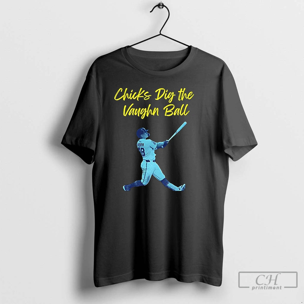 Classic Milwaukee Brewers Chicks Dig The Vaughn Ball T Shirts