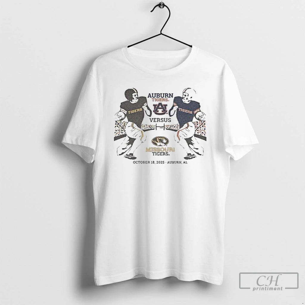 Classic Missouri Vs Auburn 2025 Gameday Matchup Helmet T Shirts