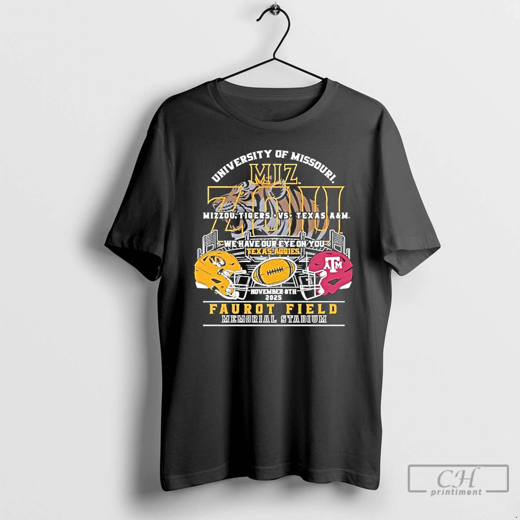 Classic Mizzou Tigers Vs Texas Am 2025 We Have Our Eye On You T Shirts