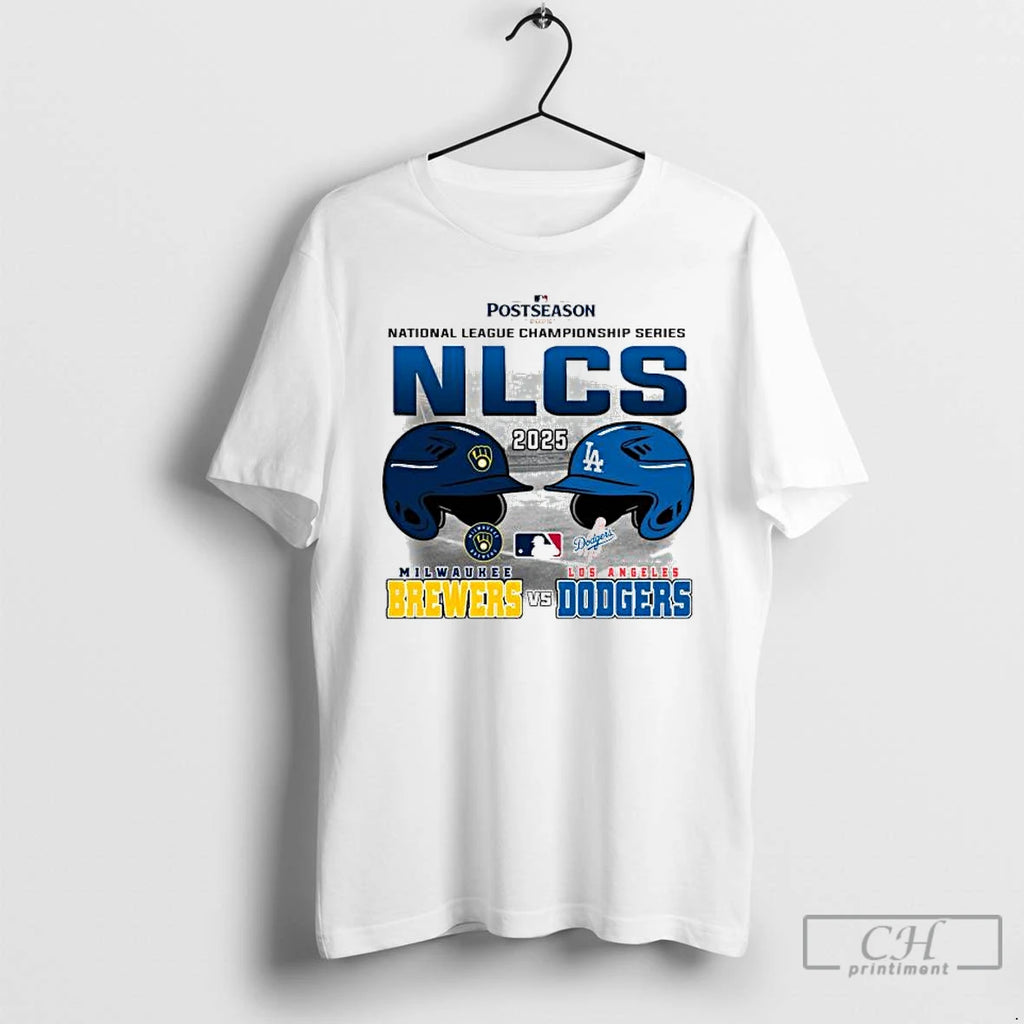 Classic Nlcs 2025 Los Angeles Dodgers Vs Milwaukee Brewers Matchup T Shirts