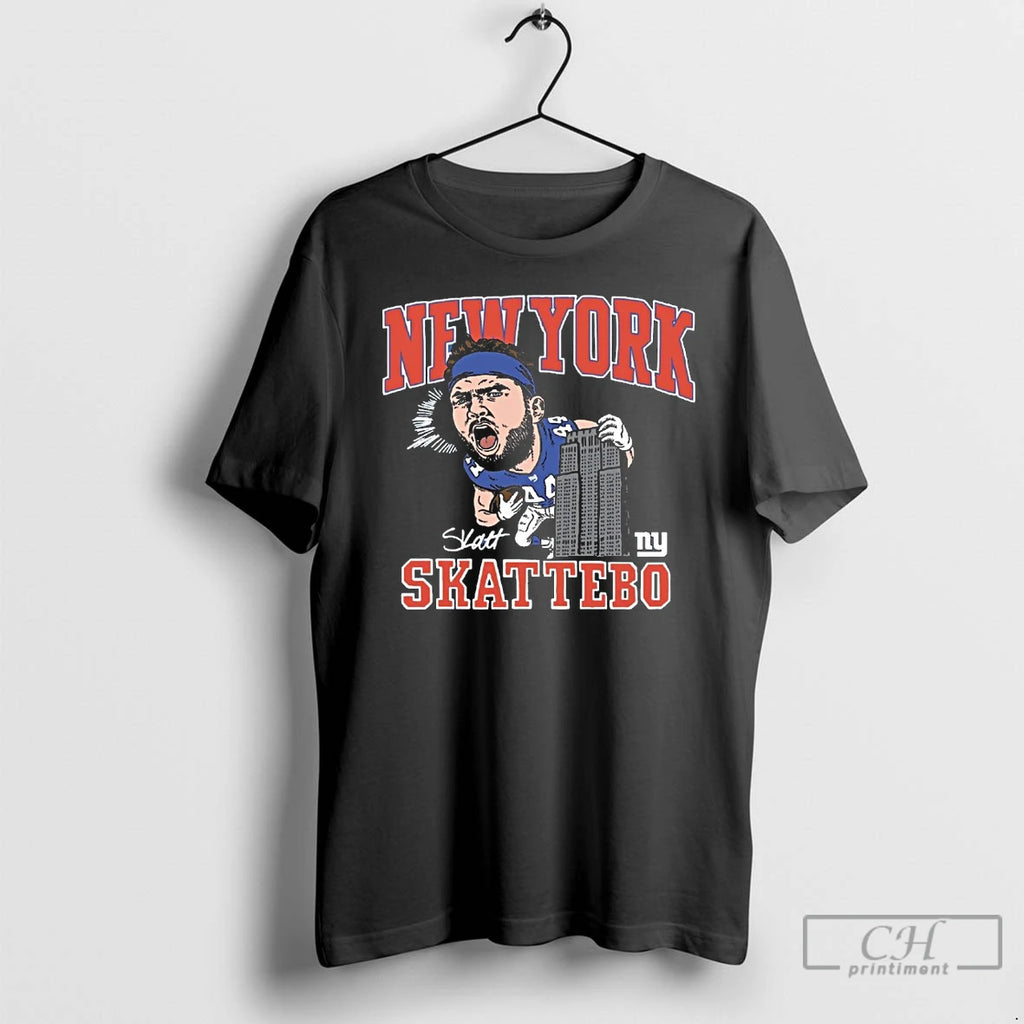 Classic New York Giants Cam Skattebo Caricature T Shirts