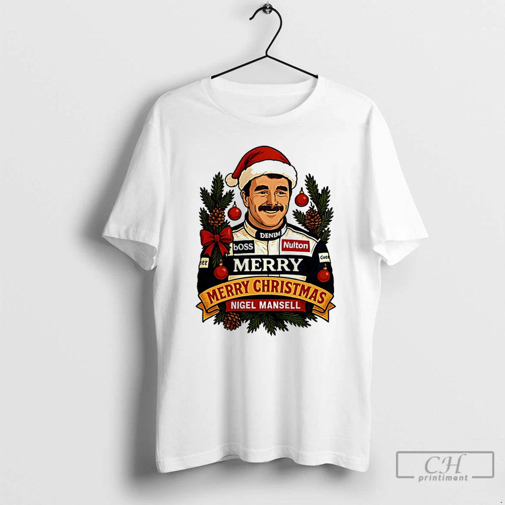 Classic Nigel Mansell Santa Hat Merry Christmas
