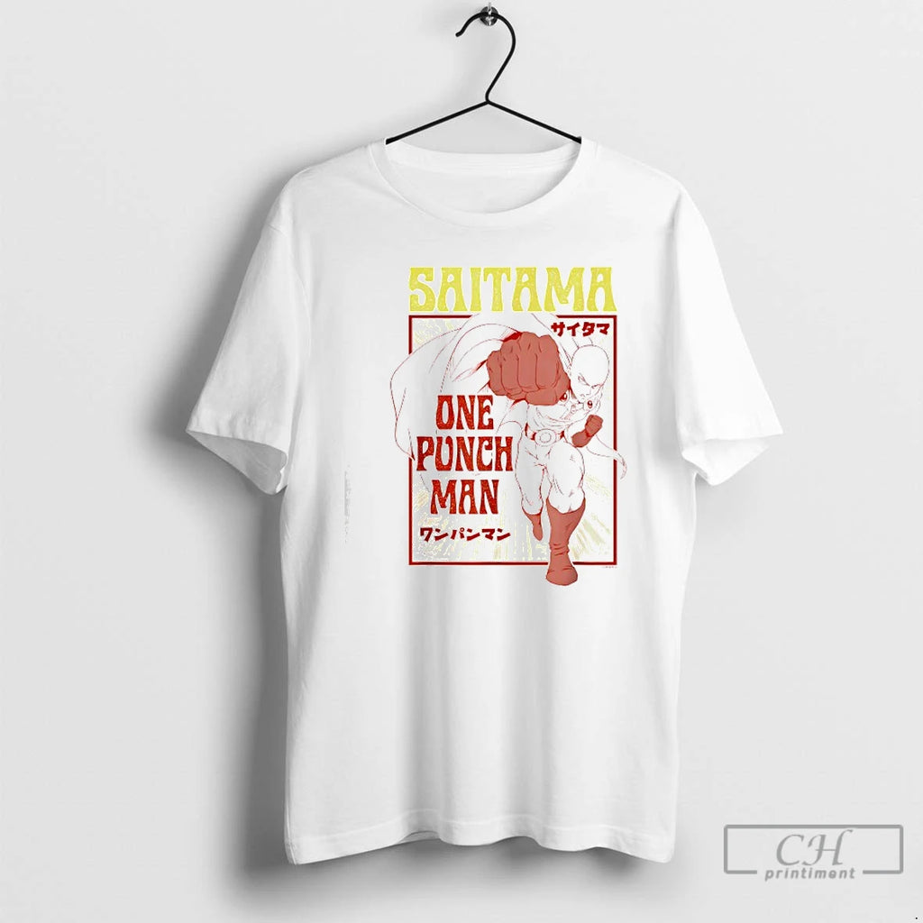 Classic One Punch Man Saitama Manga Style Illustration Anime