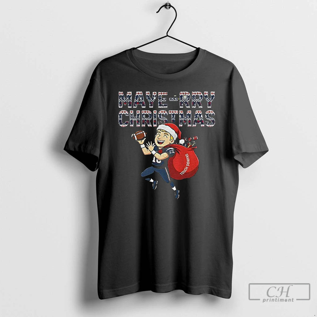Classic Patriots Xmas Drake Maye Maye Rry New England Christmas