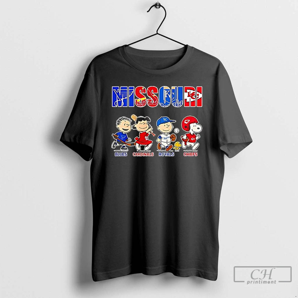 Classic Peanuts Missouri Sports Teams X Blues Cardinals Royals And Chiefs
