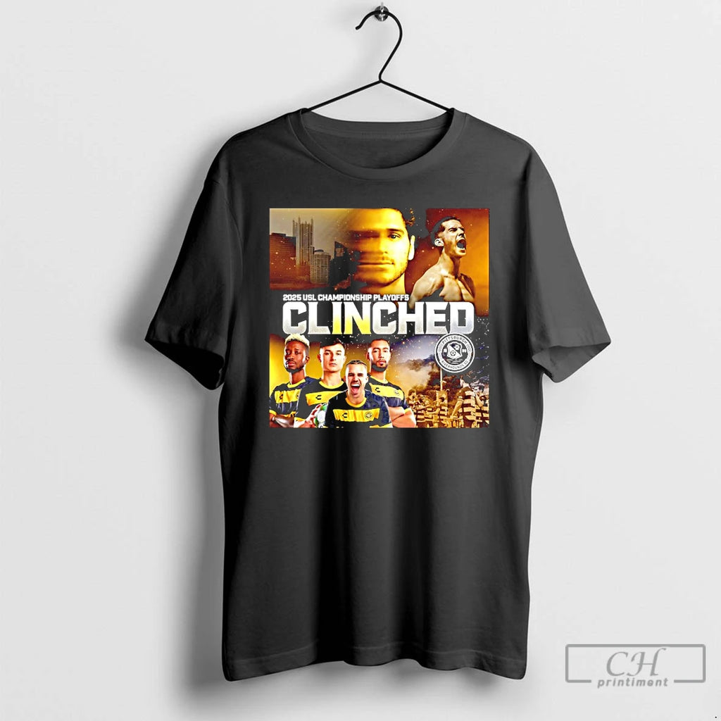 Classic Pittsburgh Riverhounds Sc 2025 Usl Championship Playoffs Clinched T Shirts