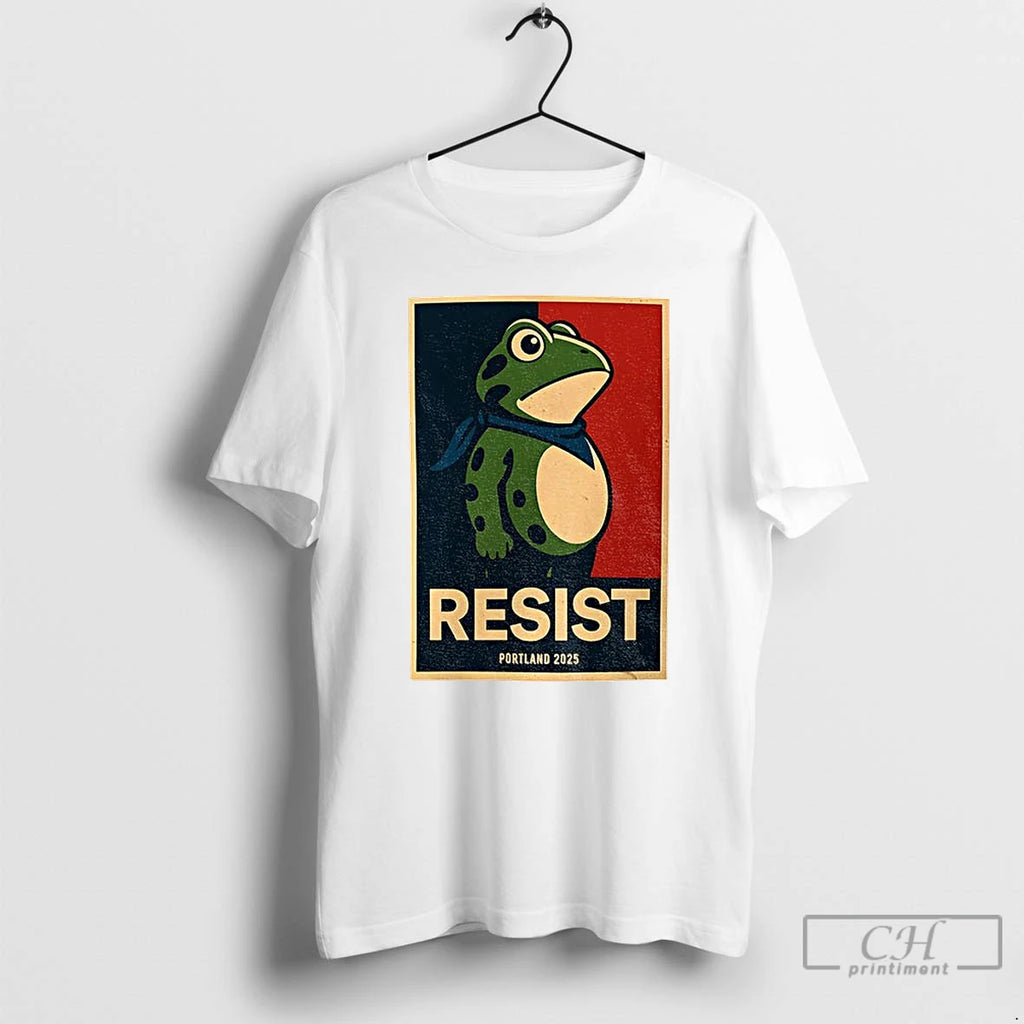 Classic Portland Frog Resist Democracy Anti Trump Free Speech T Shirts
