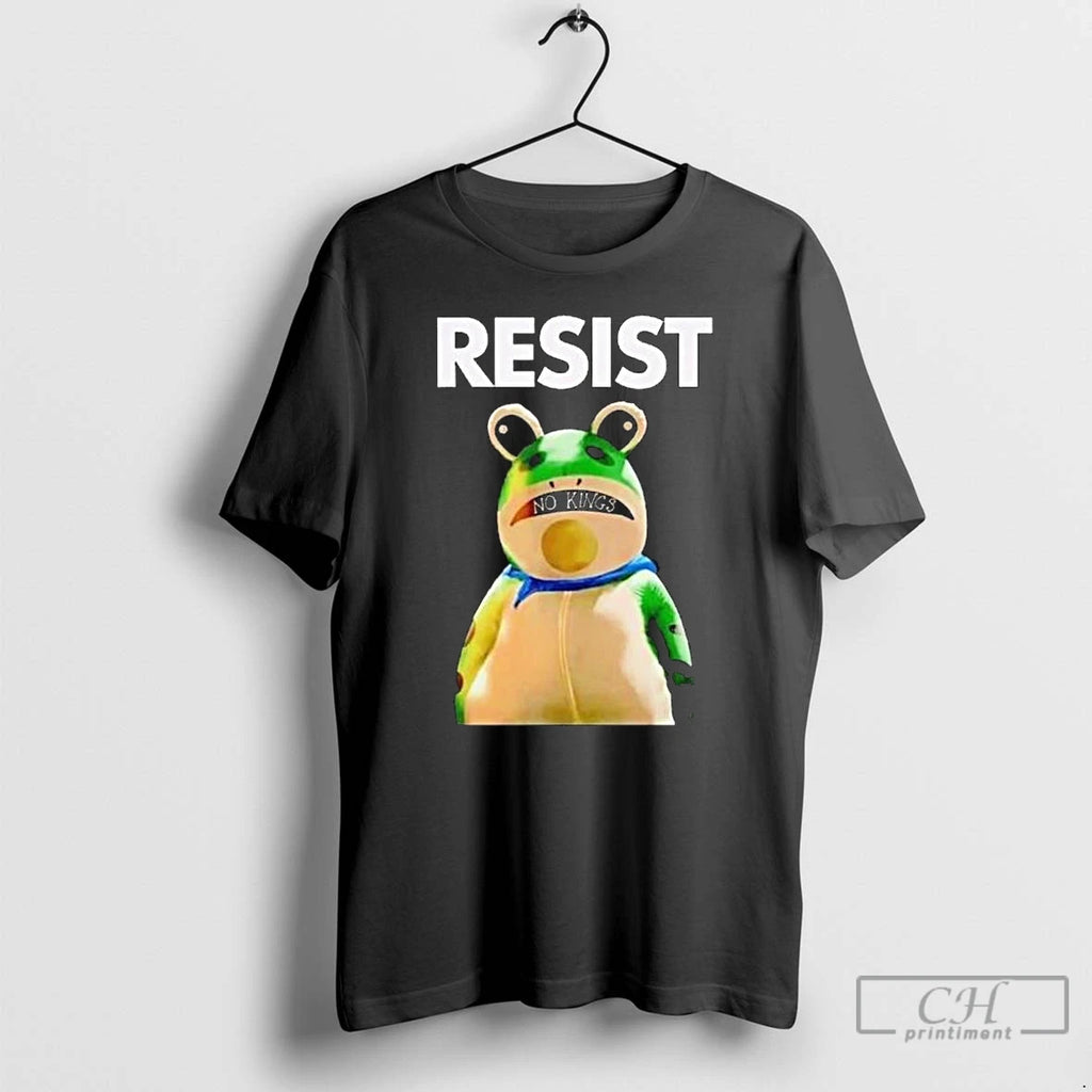 Classic Portland Frog Resist No Kings Long Sleve T Shirts