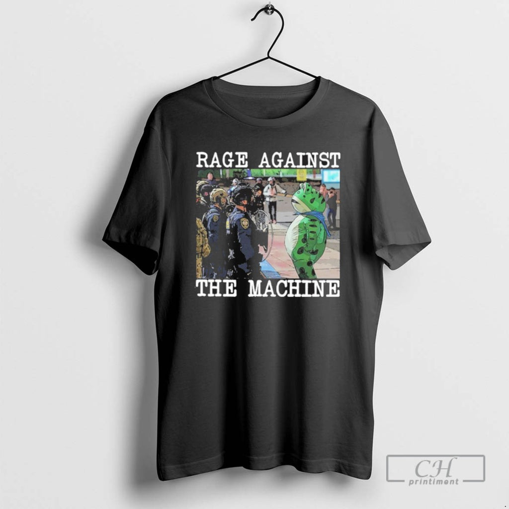 Classic Qqzx7nen Portland Frog Protest Rage Against The Machine T Shirts
