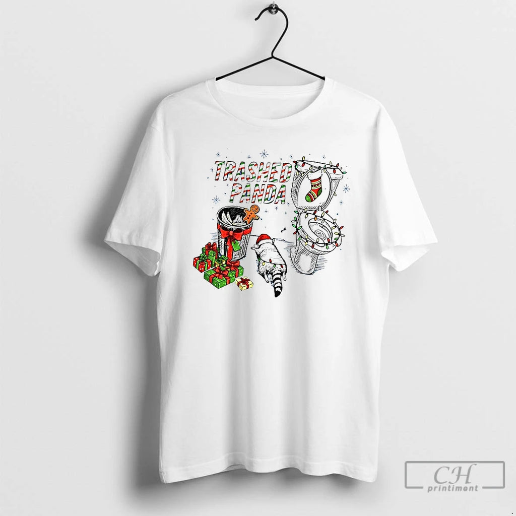 Classic Raccoon Trashed Panda Merry Christmas 2025