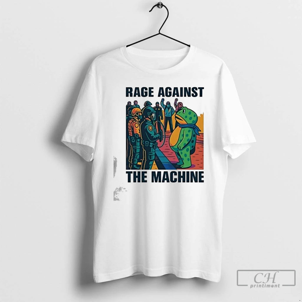 Classic Rage Against The Machine Protest Frog Graphic T Shirts